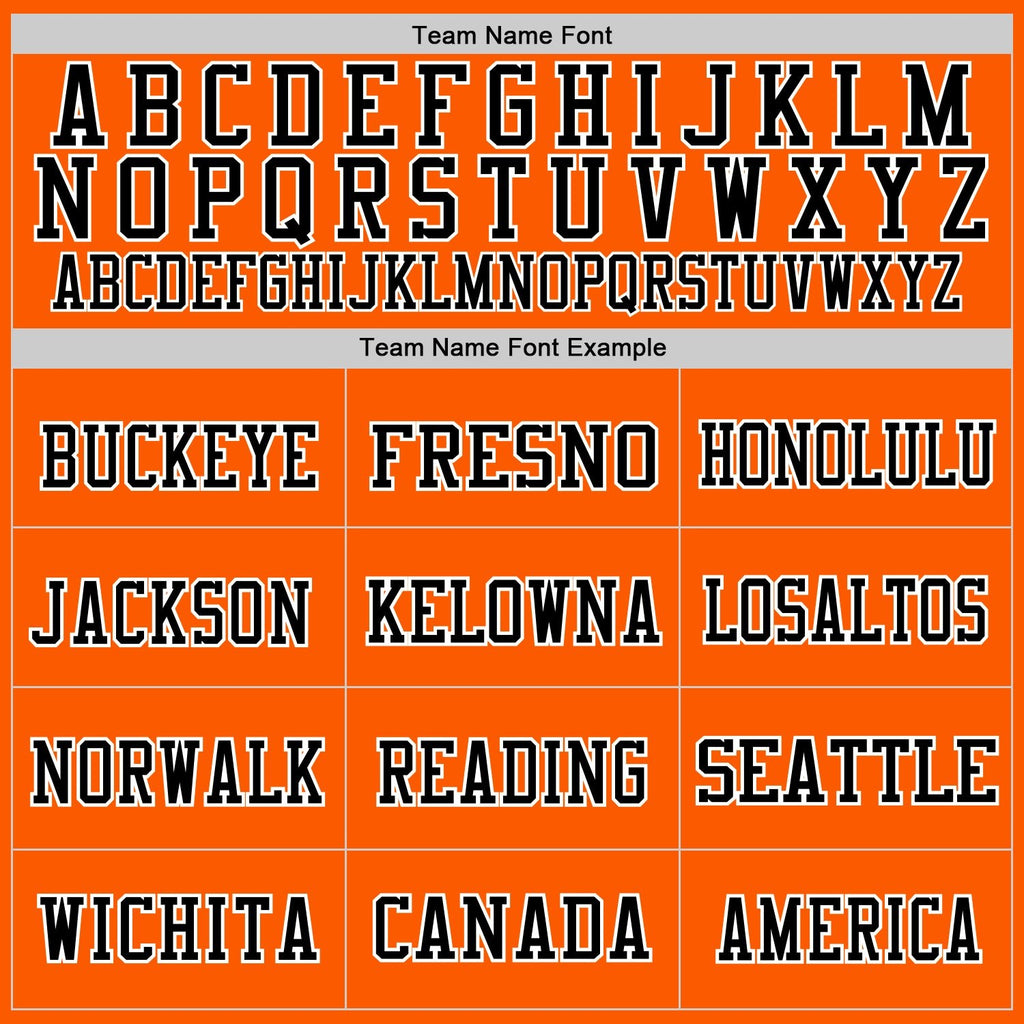 Custom Orange Black-White Mesh Authentic Throwback Football Jersey photo 1