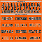 Custom Orange Black-White Mesh Authentic Throwback Football Jersey photo 1