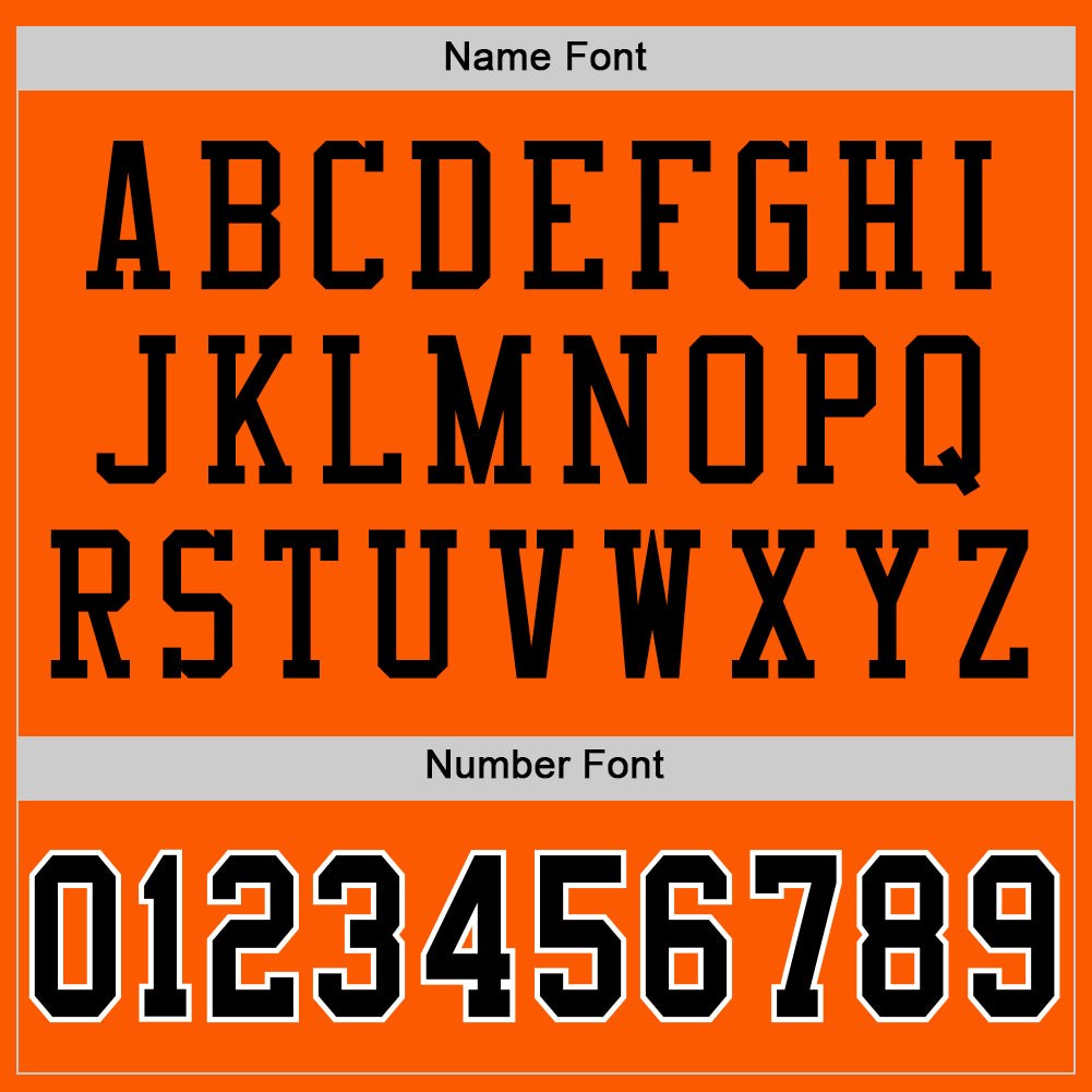 Custom Orange Black-White Mesh Authentic Throwback Football Jersey photo 2