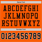 Custom Orange Black-White Mesh Authentic Throwback Football Jersey photo 2