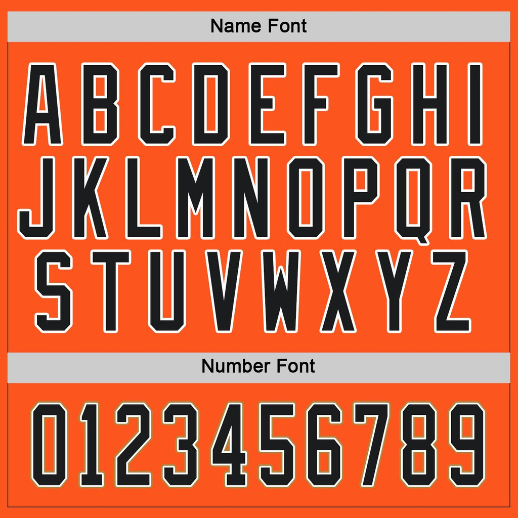 Custom Orange Black-Old Gold Hockey Jersey photo 4