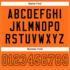 Custom Orange Orange-Black Mesh Authentic Football Jersey photo 2