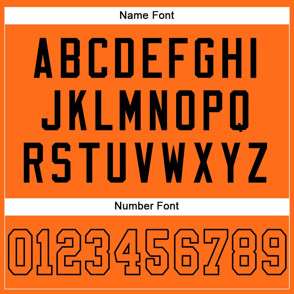 Custom Orange Orange-Black Mesh Authentic Football Jersey photo 2