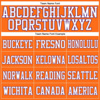 Custom Orange White-Purple Mesh Authentic Football Jersey photo 2