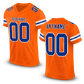 Custom Orange Royal-White Mesh Authentic Football Jersey