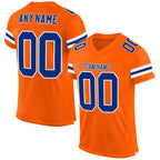 build white orange football royal jersey authentic mesh orange0140