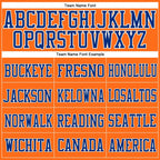 Custom Orange Royal-White Mesh Authentic Football Jersey photo 2