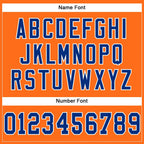 Custom Orange Royal-White Mesh Authentic Football Jersey photo 3