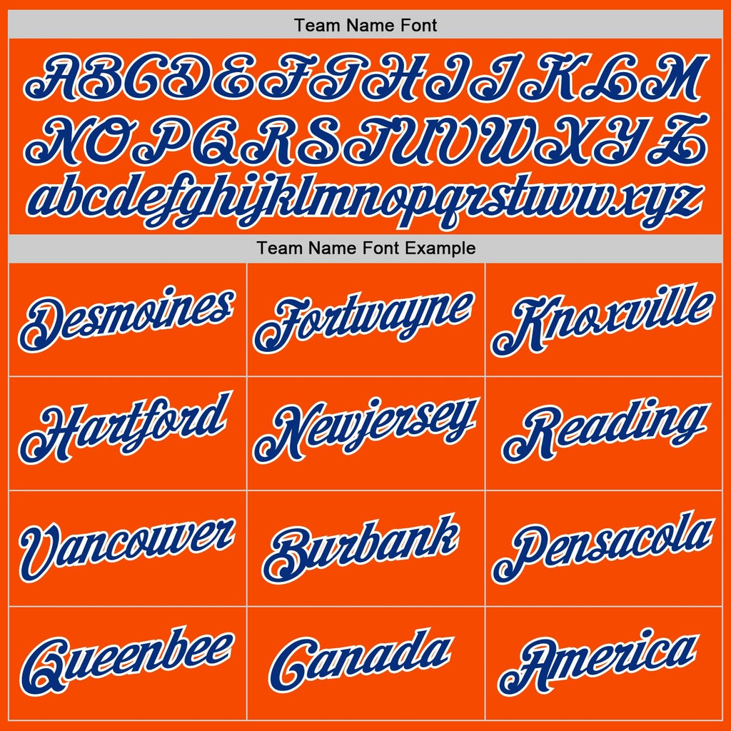 Custom Orange Royal-White Performance T-Shirt photo 2