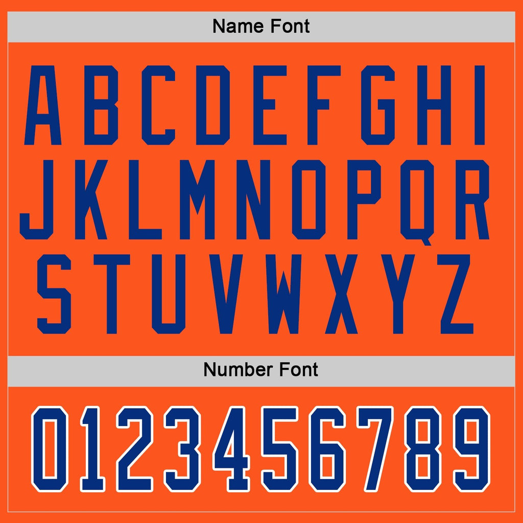 Custom Orange Royal-White Hockey Jersey photo 2