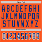 Custom Orange Royal-White Hockey Jersey photo 2