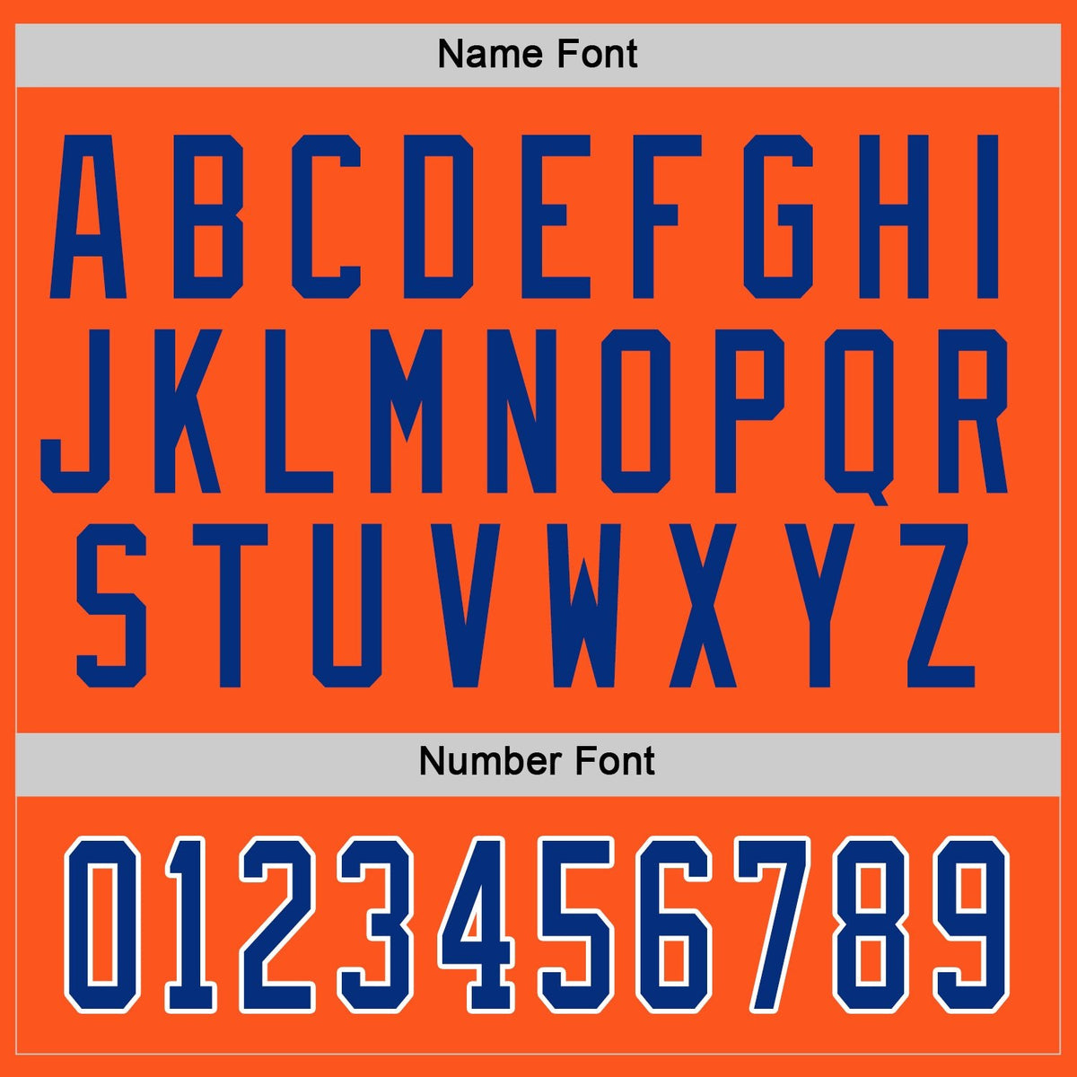 Custom Orange Royal-White Hockey Jersey photo 2
