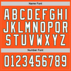 Custom Orange White-Green Hockey Jersey photo 2