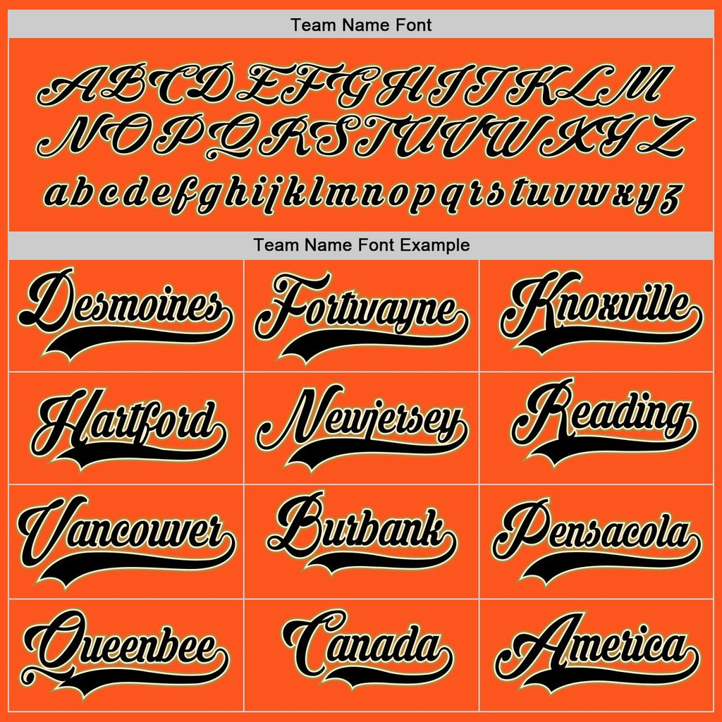 Custom Orange Black-Cream Hockey Jersey photo 3