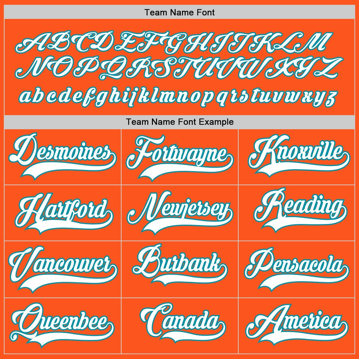 Custom Orange White-Teal Hockey Jersey photo 3