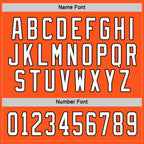 Custom Orange White-Black Hockey Jersey photo 2