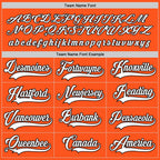 Custom Orange White-Black Hockey Jersey photo 3
