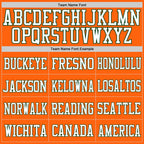 Custom Orange White-Green Mesh Authentic Football Jersey photo 1