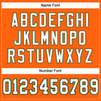 Custom Orange White-Green Mesh Authentic Football Jersey photo 2