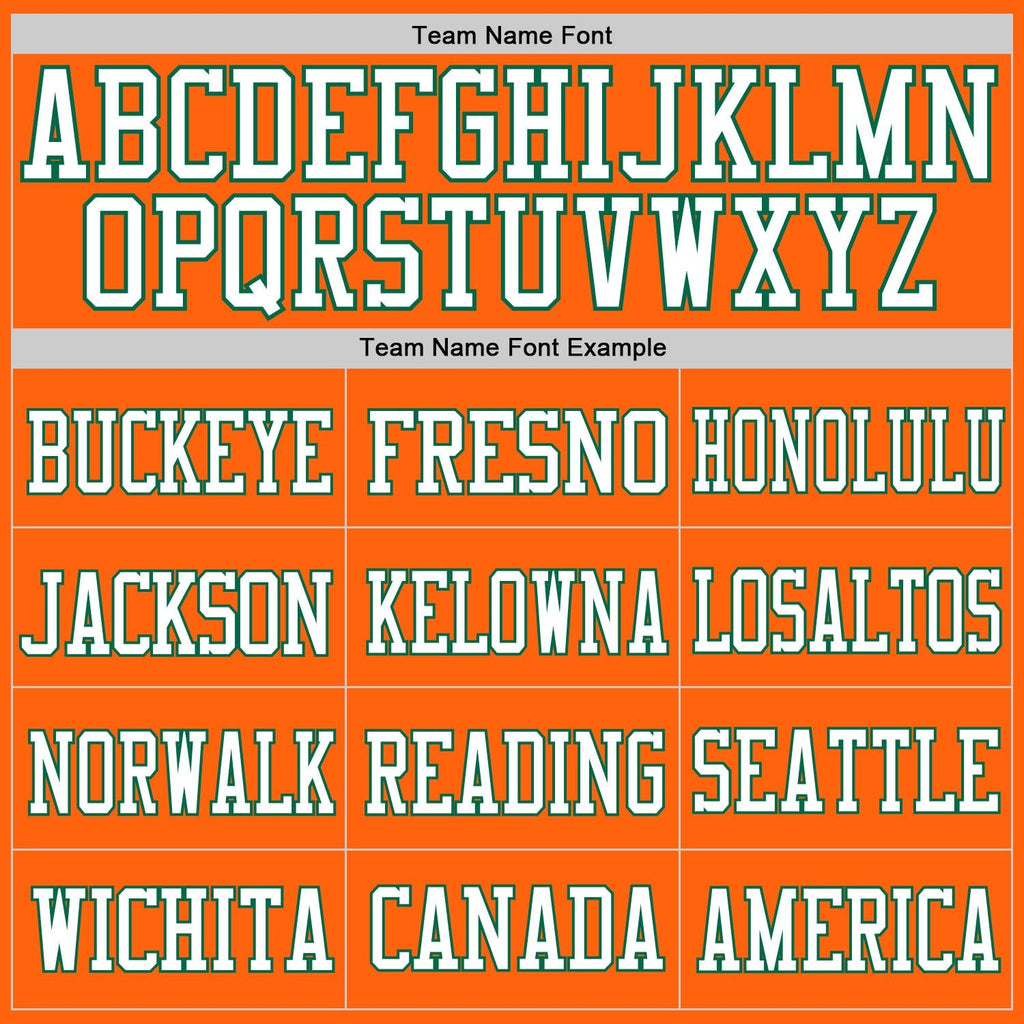 Custom Orange White-Kelly Green Mesh Authentic Football Jersey photo 1