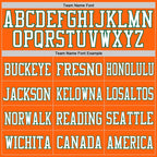 Custom Orange White-Kelly Green Mesh Authentic Football Jersey photo 1