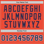 Custom Orange Navy-White Authentic Throwback Basketball Jersey photo 2