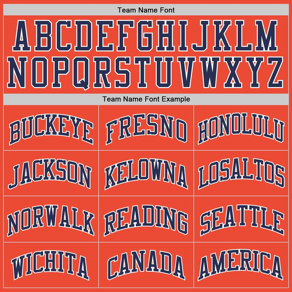 Custom Orange Navy-White Authentic Throwback Basketball Jersey photo 3