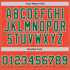 Custom Orange Kelly Green-White Authentic Throwback Basketball Jersey photo 2