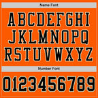 Custom Orange Black-Old Gold Mesh Authentic Throwback Football Jersey photo 3