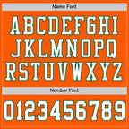 Custom Orange White-Kelly Green Mesh Authentic Throwback Football Jersey photo 2
