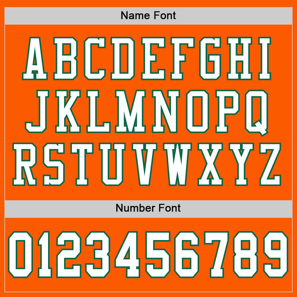 Custom Orange White-Kelly Green Mesh Authentic Throwback Football Jersey photo 2