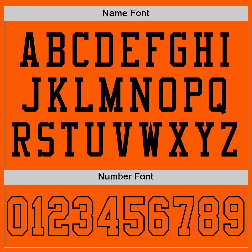 Custom Orange Orange-Black Mesh Authentic Throwback Football Jersey photo 3