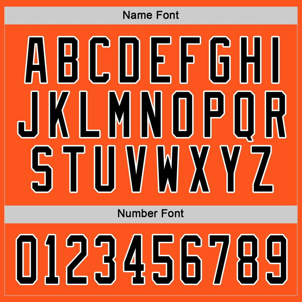 Custom Orange Black-White Hockey Jersey photo 3