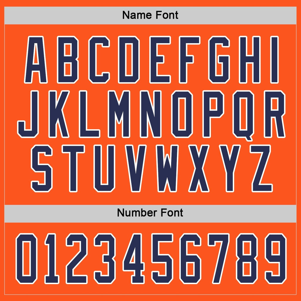 Custom Orange Navy-White Hockey Jersey photo 3