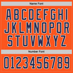 Custom Orange Navy-White Hockey Jersey photo 3