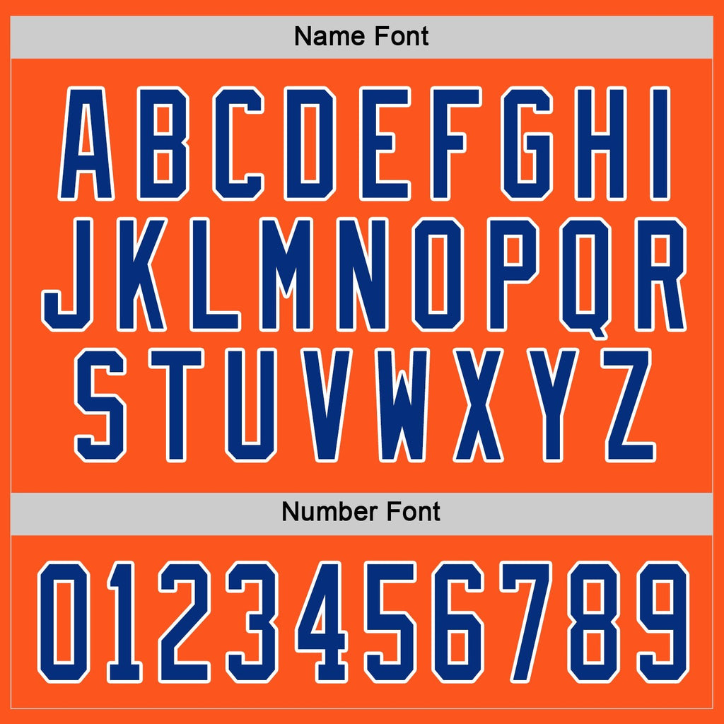 Custom Orange Royal-White Hockey Jersey photo 3