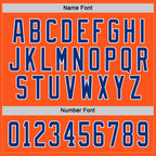Custom Orange Royal-White Hockey Jersey photo 3