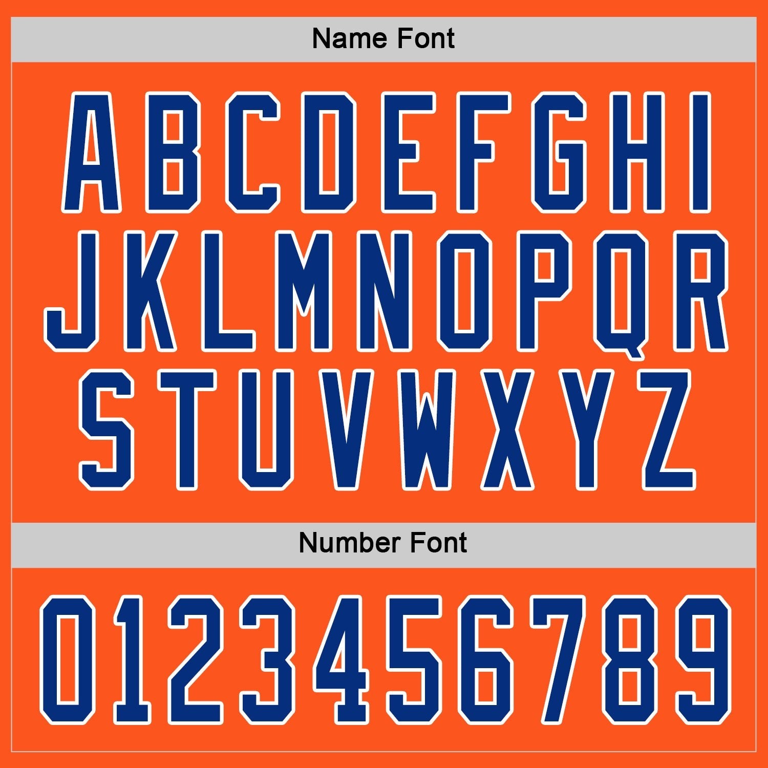 Custom Orange Royal-White Hockey Jersey photo 3