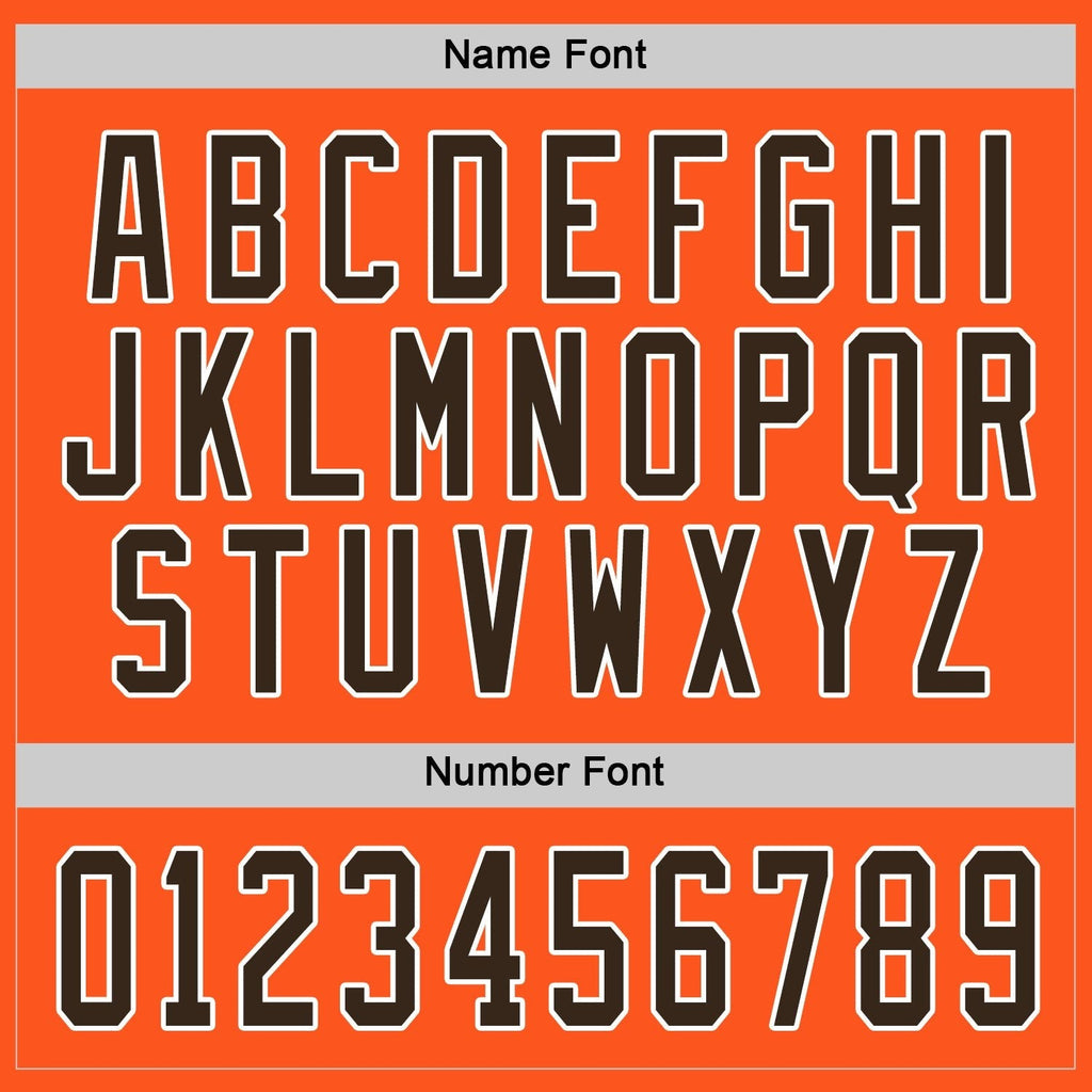 Custom Orange Brown-White Hockey Jersey photo 3
