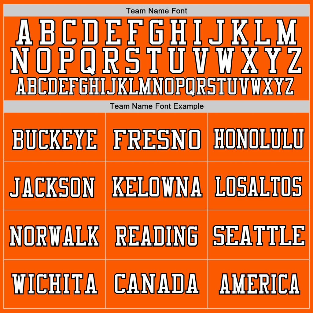 Custom Orange Black-White Mesh Authentic Football Jersey photo 1