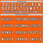 Custom Orange Black-White Mesh Authentic Football Jersey photo 1