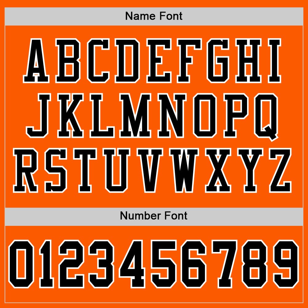 Custom Orange Black-White Mesh Authentic Football Jersey photo 2