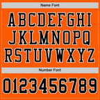Custom Orange Black-White Mesh Authentic Football Jersey photo 2