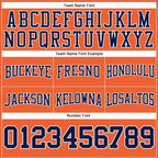 Custom Stitched Orange Navy-White Football Pullover Sweatshirt Hoodie photo 2