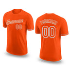 Custom Orange Orange-Gray Performance T-Shirt