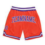 Custom Orange Purple-White Authentic Throwback Basketball Shorts photo 1