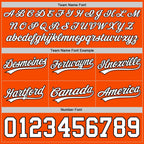 Custom Orange White-Black Authentic Throwback Basketball Shorts photo 2