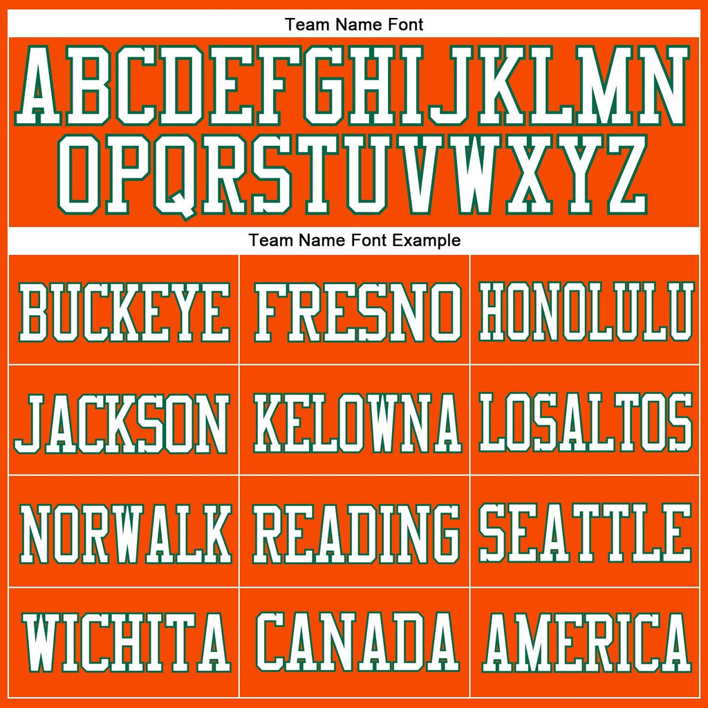 Custom Orange White-Kelly Green Mesh Authentic Football Jersey photo 1