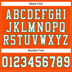 Custom Orange White-Kelly Green Mesh Authentic Football Jersey photo 2