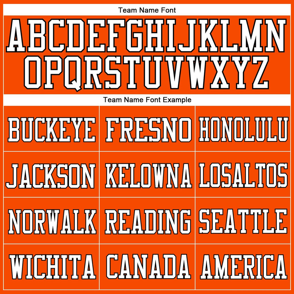 Custom Orange White-Black Mesh Authentic Football Jersey photo 1